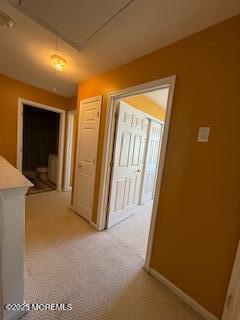 284 Brookfield Dr, Jackson, NJ 08527 - corridor featuring attic access and light colored carpet