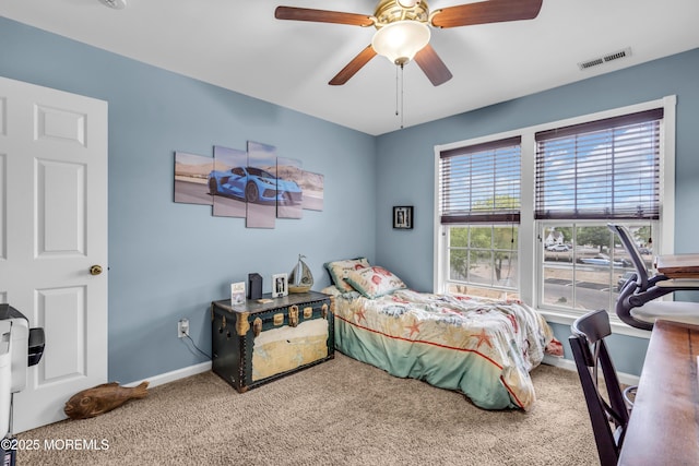 18 Skimmer Ln Unit 53, Bayville, NJ 08721 - bedroom with carpet flooring, baseboards, and ceiling fan