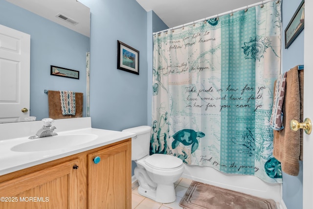 18 Skimmer Ln Unit 53, Bayville, NJ 08721 - full bath featuring toilet, vanity, tile patterned floors, and shower / tub combo
