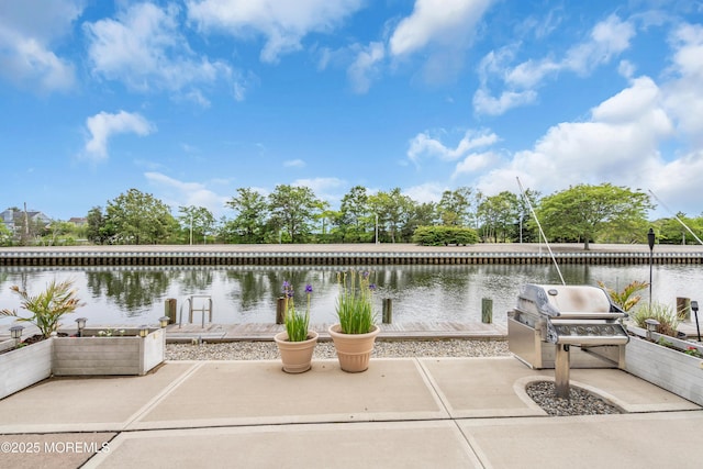18 Skimmer Ln Unit 53, Bayville, NJ 08721 - view of patio featuring a water view and grilling area
