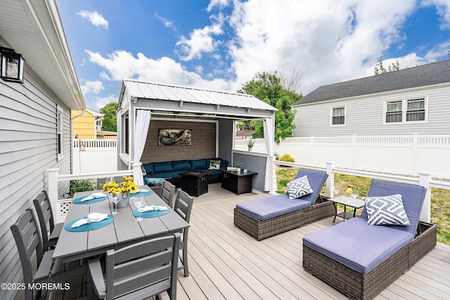 3206 Chicopee Pl, Point Pleasant, NJ 08742 - wooden terrace with an outdoor hangout area and outdoor dining area