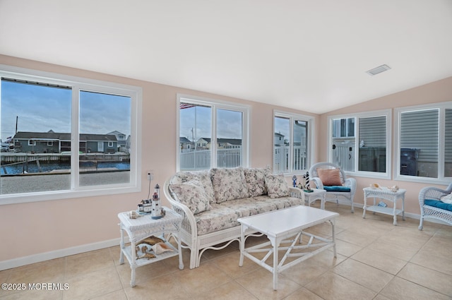13 Lake Superior Dr, Little Egg Harbor, NJ 08087 - sunroom / solarium with lofted ceiling and a water view