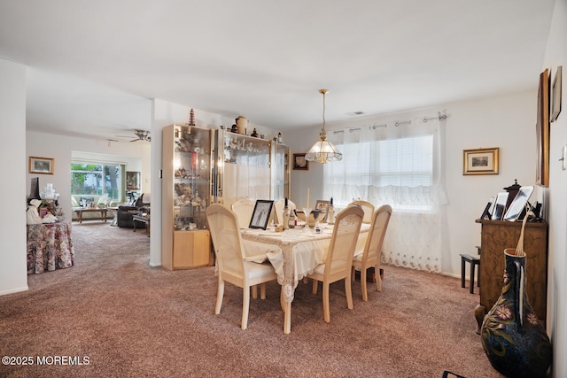 218 Mohican Ln, Little Egg Harbor, NJ 08087 - carpeted dining area featuring ceiling fan