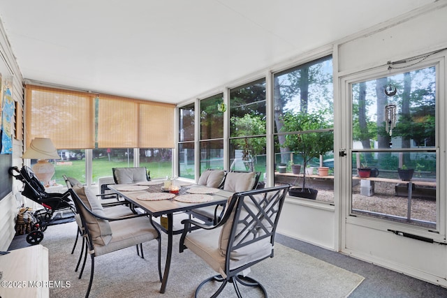 218 Mohican Ln, Little Egg Harbor, NJ 08087 - sunroom / solarium featuring outdoor dining area