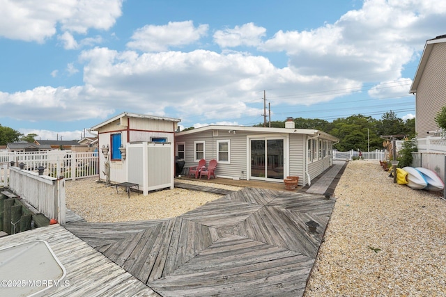927 Beach Haven W Blvd, Manahawkin, NJ 08050 - wooden deck with a fenced backyard and a shed