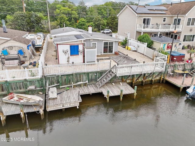 927 Beach Haven W Blvd, Manahawkin, NJ 08050 - dock with a fenced backyard and a deck with water view