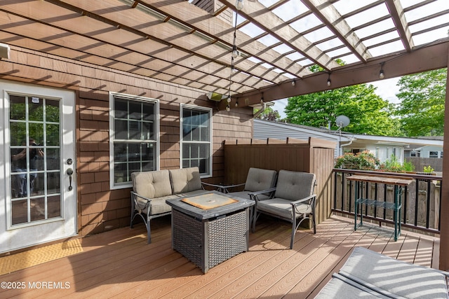 540 Vaughn Ave, Forked River, NJ 08731 - deck featuring an outdoor living space and a pergola
