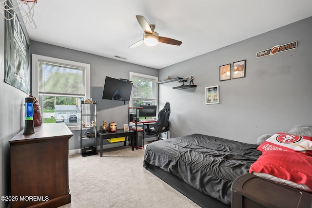 41 Revere Pl, Freehold, NJ 07728 - bedroom with carpet and a ceiling fan