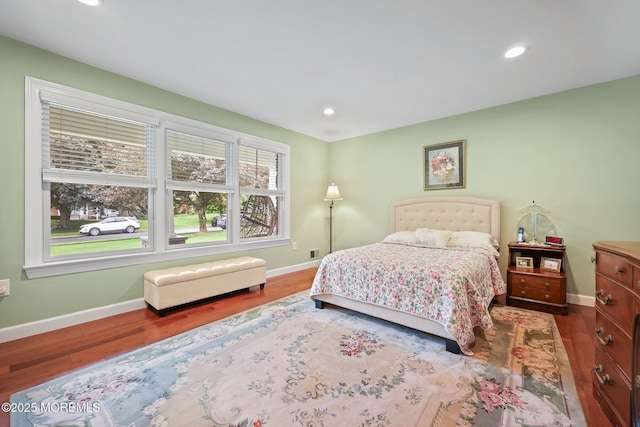 41 Revere Pl, Freehold, NJ 07728 - bedroom featuring baseboards, wood finished floors, and recessed lighting