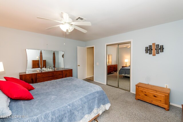 6 Manitoba Ct, Toms River, NJ 08757 - carpeted bedroom featuring ceiling fan, a closet, and baseboards