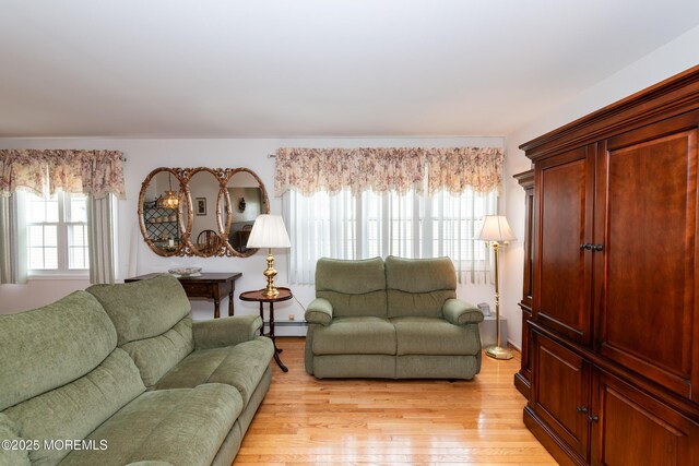 6 Manitoba Ct, Toms River, NJ 08757 - living room featuring a baseboard radiator and light wood-type flooring