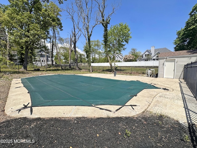 405 Old Bridge Rd, Brielle, NJ 08730 - view of swimming pool with a fenced backyard and a patio