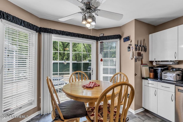9 Rachel Ct, Jackson, NJ 08527 - dining room featuring ceiling fan and baseboards