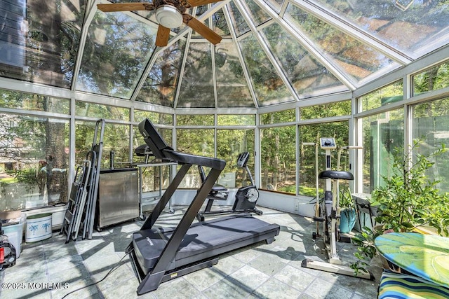 9 Rachel Ct, Jackson, NJ 08527 - sunroom / solarium with ceiling fan and healthy amount of natural light