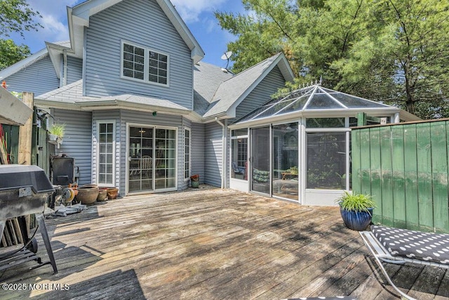 9 Rachel Ct, Jackson, NJ 08527 - deck with a sunroom and area for grilling