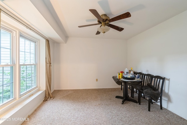 36 Merion Dr, Manalapan, NJ 07726 - carpeted dining room with baseboards and ceiling fan