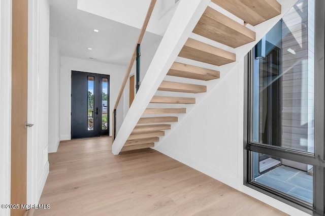 2 Brant Dr Lot 5.01, Atlantic Highlands, NJ 07716 - foyer featuring stairs, wood finished floors, and recessed lighting