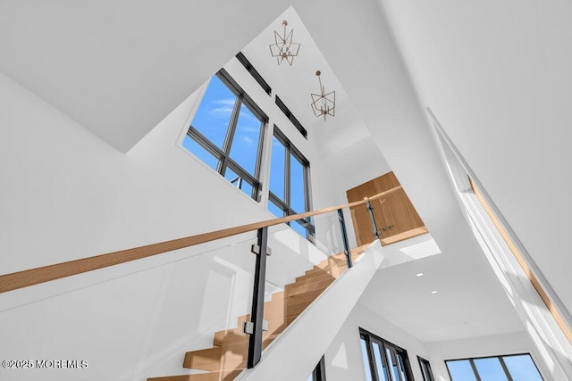 2 Brant Dr Lot 5.01, Atlantic Highlands, NJ 07716 - staircase featuring a towering ceiling