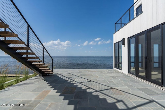2 Brant Dr Lot 5.01, Atlantic Highlands, NJ 07716 - view of patio featuring stairway and a water view