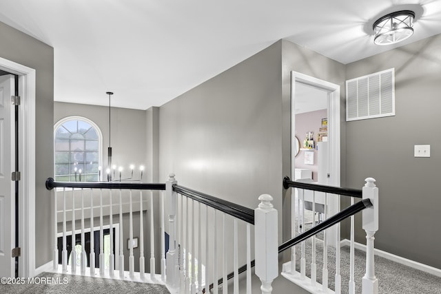 1 Kennedy Ct, Jackson, NJ 08527 - stairs with a chandelier and baseboards