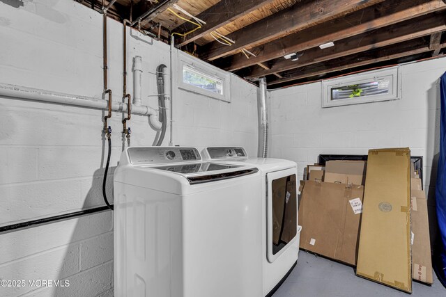 18 Delaware Ave, West Long Branch, NJ 07764 - washroom with washing machine and clothes dryer