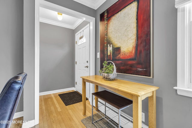 20 Delaware Ave, West Long Branch, NJ 07764 - foyer entrance with ornamental molding and wood-type flooring