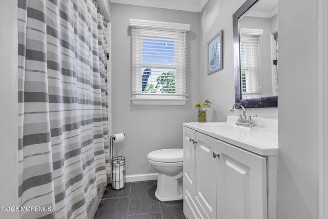 20 Delaware Ave, West Long Branch, NJ 07764 - bathroom with vanity and crown molding