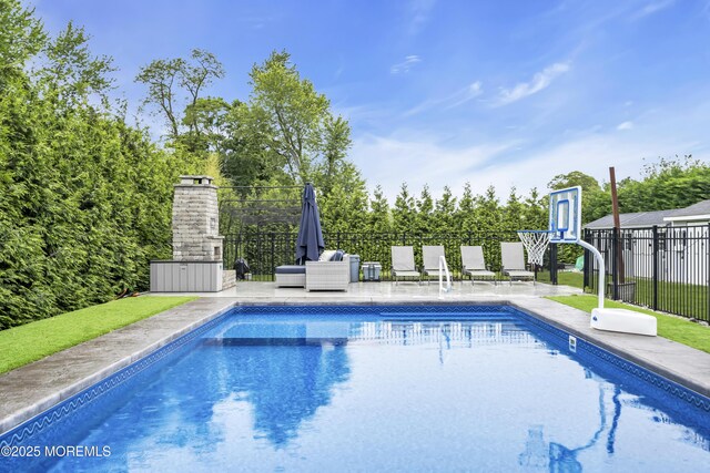 20 Delaware Ave, West Long Branch, NJ 07764 - view of swimming pool with an outdoor hangout area and a patio