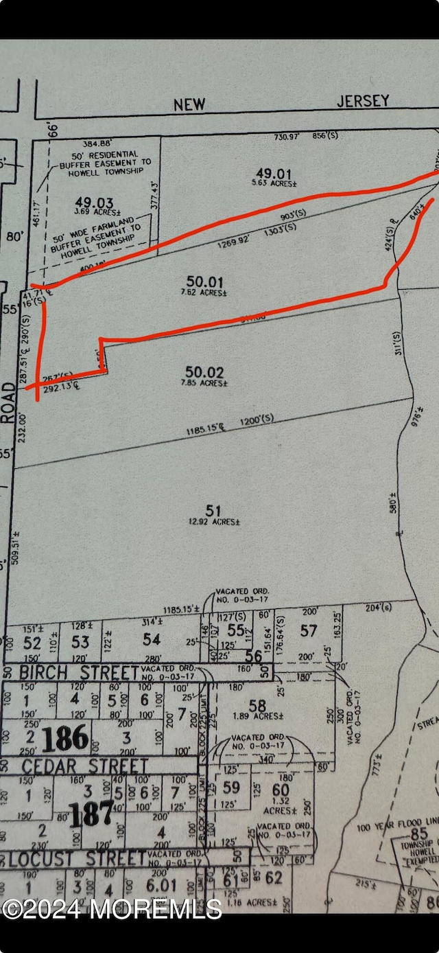371 Colts Neck Rd, Farmingdale, NJ 07727 - map showing property parcels