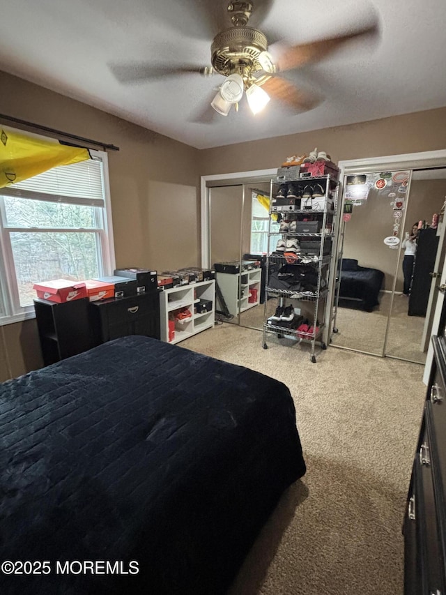 56 Turnberry Cir Unit 138, Toms River, NJ 08753 - carpeted bedroom with multiple windows and ceiling fan