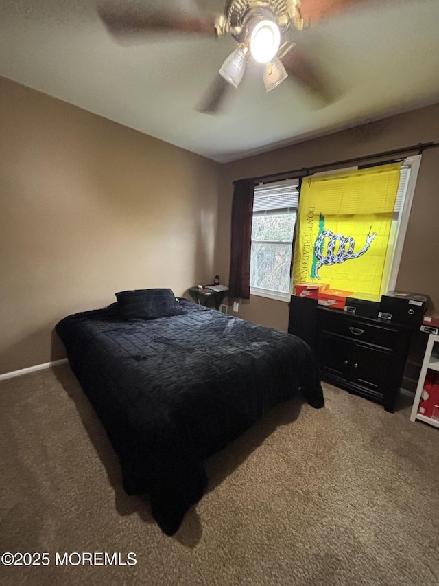 56 Turnberry Cir Unit 138, Toms River, NJ 08753 - carpeted bedroom with baseboards and a ceiling fan