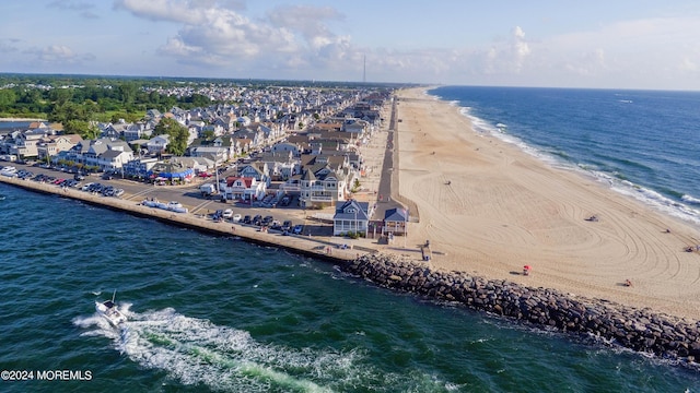 34 Broad St Unit 306, Manasquan, NJ 08736 - aerial view of residential area featuring waterfront with a beach