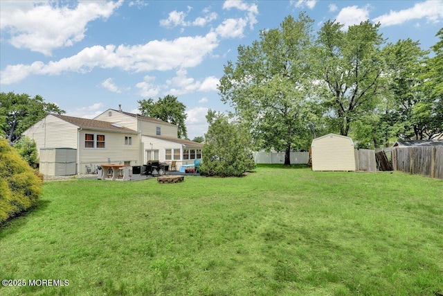 4 Calt Dr, Hazlet, NJ 07730 - view of yard with an outdoor fire pit