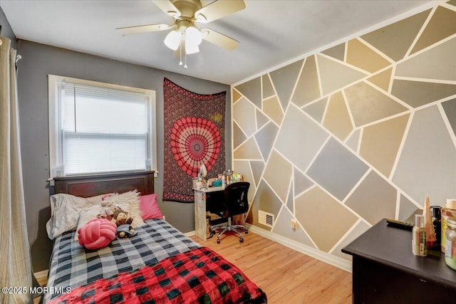 4 Calt Dr, Hazlet, NJ 07730 - bedroom featuring wood finished floors, ceiling fan, and baseboards