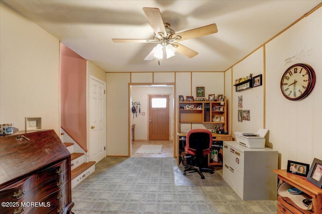 4 Calt Dr, Hazlet, NJ 07730 - office area with a ceiling fan