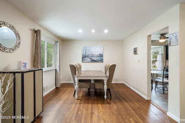 20 Sugarbush Rd, Howell, NJ 07731 - dining area featuring wood finished floors, recessed lighting, and baseboards