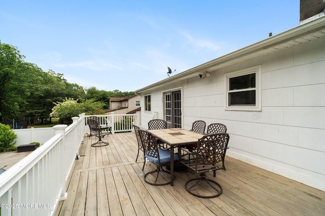 20 Sugarbush Rd, Howell, NJ 07731 - wooden terrace featuring outdoor dining area