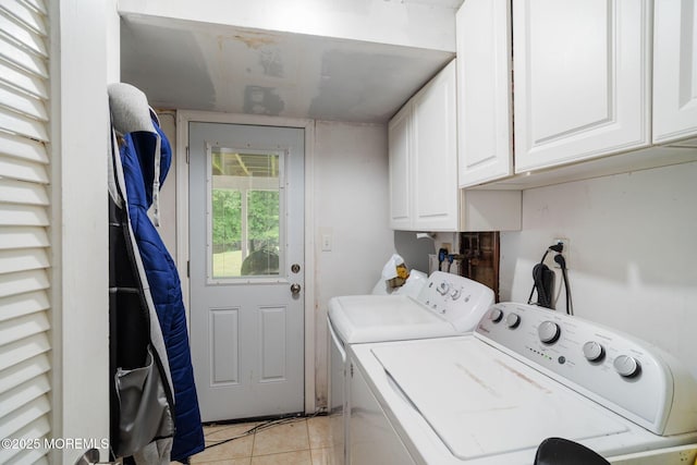 20 Sugarbush Rd, Howell, NJ 07731 - washroom featuring washer and clothes dryer, cabinet space, and light tile patterned floors
