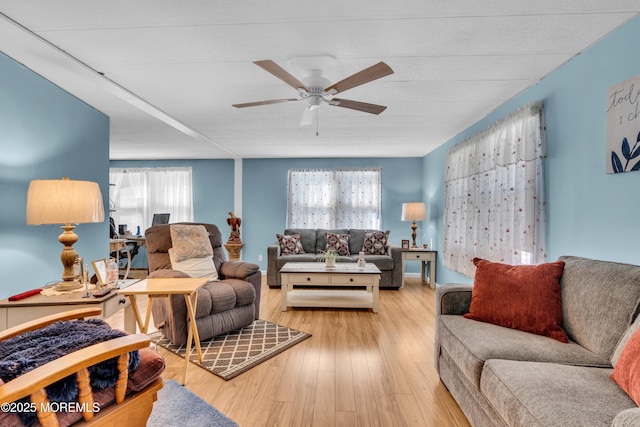66 Douglas Dr, Jackson, NJ 08527 - living area with ceiling fan and light wood-style flooring