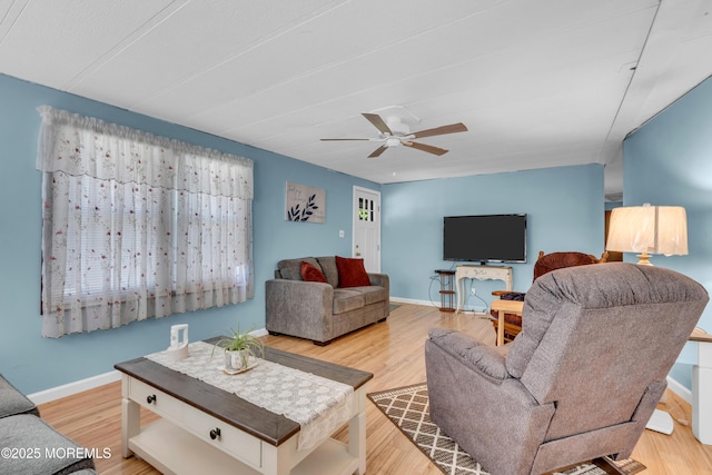 66 Douglas Dr, Jackson, NJ 08527 - living area featuring a ceiling fan and wood finished floors