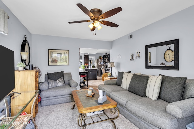 28 Mansfield Ave, Manchester, NJ 08759 - living area featuring a ceiling fan