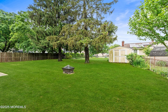 183 Crestview Dr, Middletown, NJ 07748 - view of yard with an outdoor fire pit
