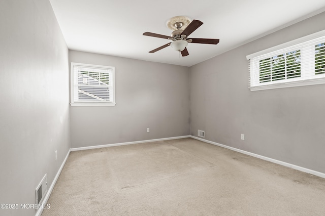 183 Crestview Dr, Middletown, NJ 07748 - unfurnished room with plenty of natural light, a ceiling fan, carpet, and baseboards