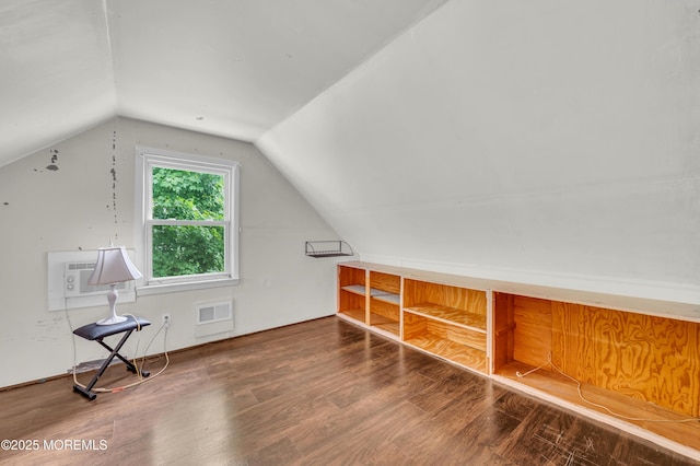 443 Shady Ln, Howell, NJ 07731 - additional living space featuring lofted ceiling, wood finished floors, a wall mounted AC, and a wall unit AC