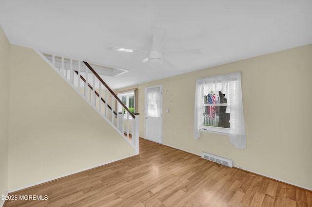 443 Shady Ln, Howell, NJ 07731 - foyer featuring wood finished floors, stairway, and a ceiling fan