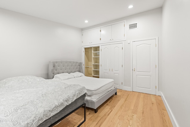606 Deal Rd, Oakhurst, NJ 07755 - bedroom featuring light wood-style flooring, recessed lighting, and a closet