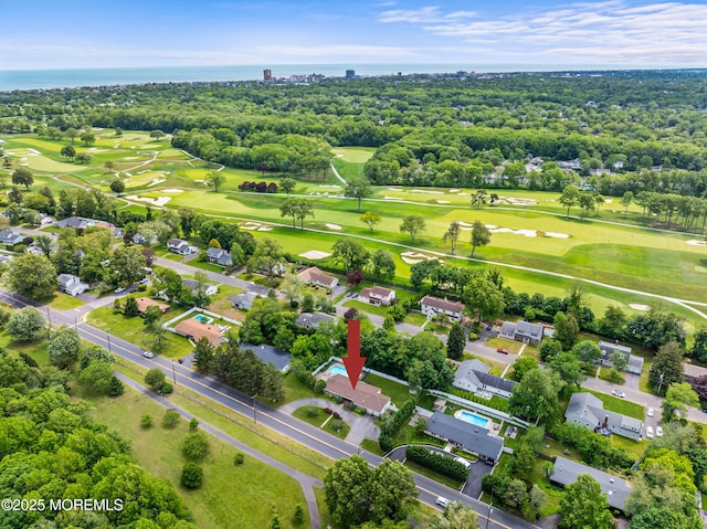 606 Deal Rd, Oakhurst, NJ 07755 - aerial view of residential area with a golf club