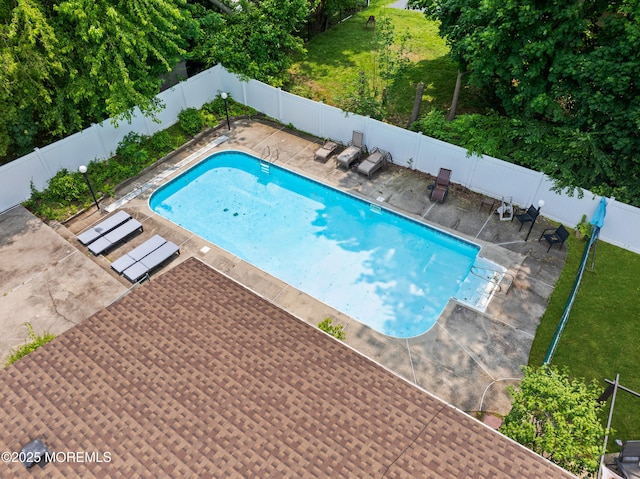 606 Deal Rd, Oakhurst, NJ 07755 - view of pool with a fenced backyard and a patio area