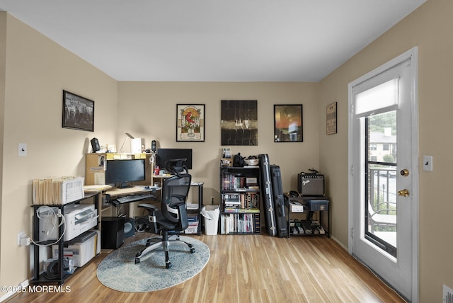 516 Wellington Pl, Aberdeen, NJ 07747 - office area with plenty of natural light and wood finished floors