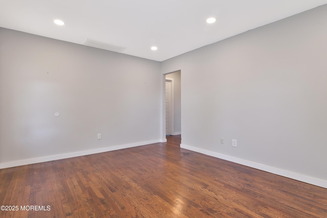 68 Elm St, Beachwood, NJ 08722 - unfurnished room featuring baseboards, wood finished floors, and recessed lighting